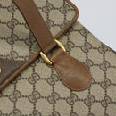 GUCCI GG Supreme Hand Bag PVC Beige Gold 116 02 080 Auth 151679-18