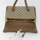 GUCCI GG Supreme Hand Bag PVC Beige Gold 116 02 080 Auth 151679-10