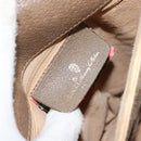 GUCCI GG Supreme Hand Bag PVC Beige Gold 116 02 080 Auth 151679-19