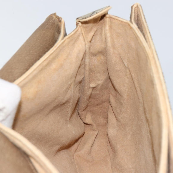 GUCCI GG Supreme Hand Bag PVC Beige Gold 116 02 080 Auth 151679