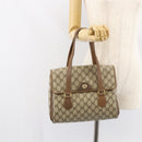 GUCCI GG Supreme Hand Bag PVC Beige Gold 116 02 080 Auth 151679-26
