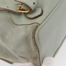 GUCCI Bamboo Backpack Suede Light Blue Gold 003 2058 0016 Auth 151681-16