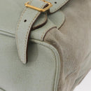 GUCCI Bamboo Backpack Suede Light Blue Gold 003 2058 0016 Auth 151681-17