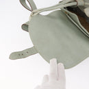 GUCCI Bamboo Backpack Suede Light Blue Gold 003 2058 0016 Auth 151681-19