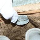 GUCCI Bamboo Backpack Suede Light Blue Gold 003 2058 0016 Auth 151681-20