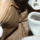 GUCCI Bamboo Backpack Suede Light Blue Gold 003 2058 0016 Auth 151681-22