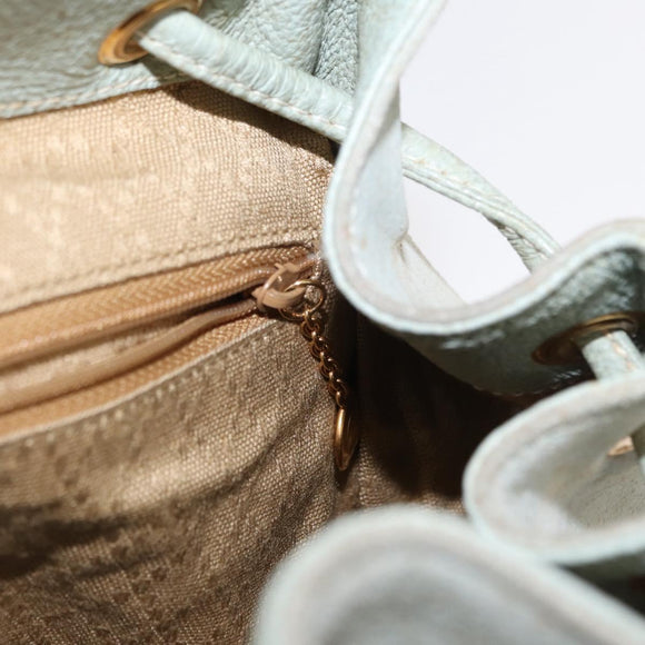 GUCCI Bamboo Backpack Suede Light Blue Gold 003 2058 0016 Auth 151681