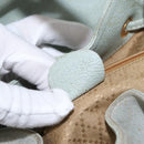 GUCCI Bamboo Backpack Suede Light Blue Gold 003 2058 0016 Auth 151681-26