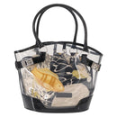 Salvatore Ferragamo Tote Bag Vinyl Clear Silver Auth 151685-1