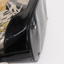 Salvatore Ferragamo Tote Bag Vinyl Clear Silver Auth 151685-9