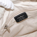 Salvatore Ferragamo Tote Bag Vinyl Clear Silver Auth 151685-12