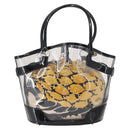 Salvatore Ferragamo Tote Bag Vinyl Clear Silver Auth 151685-2