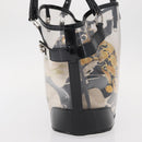 Salvatore Ferragamo Tote Bag Vinyl Clear Silver Auth 151685-3