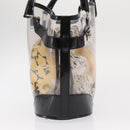 Salvatore Ferragamo Tote Bag Vinyl Clear Silver Auth 151685-4