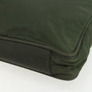 PRADA Tote Bag Nylon Green Silver Auth 151686-9