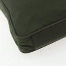 PRADA Tote Bag Nylon Green Silver Auth 151686-16