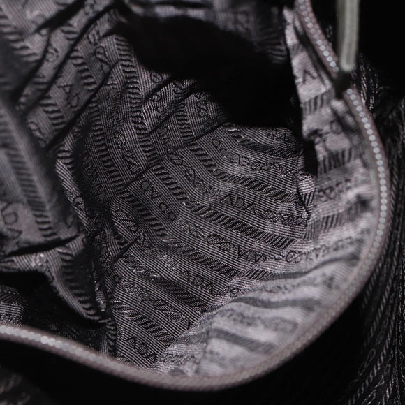 PRADA Tote Bag Nylon Green Silver Auth 151686