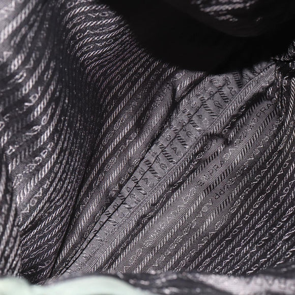 PRADA Tote Bag Nylon Green Silver Auth 151686