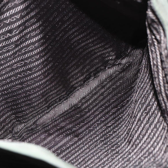 PRADA Tote Bag Nylon Green Silver Auth 151686