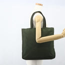 PRADA Tote Bag Nylon Green Silver Auth 151686-24