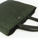 PRADA Tote Bag Nylon Green Silver Auth 151686-6