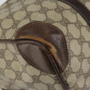 GUCCI GG Supreme Web Sherry Line Boston Bag PVC Beige Red Auth 151688-11