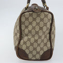 GUCCI GG Supreme Web Sherry Line Boston Bag PVC Beige Red Auth 151688-4