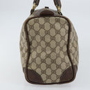 GUCCI GG Supreme Web Sherry Line Boston Bag PVC Beige Red Auth 151688-5