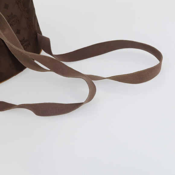 MCM Logogram Vicetos Tote Bag PVC 2 Set Brown Navy Auth 151690