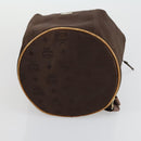 MCM Logogram Vicetos Tote Bag PVC 2 Set Brown Navy Auth 151690-16