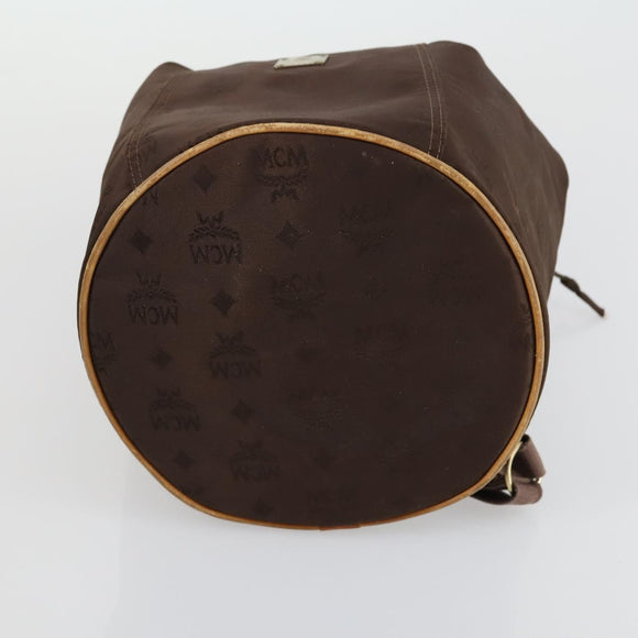 MCM Logogram Vicetos Tote Bag PVC 2 Set Brown Navy Auth 151690