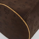 MCM Logogram Vicetos Tote Bag PVC 2 Set Brown Navy Auth 151690-17