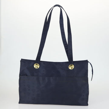 MCM Logogram Vicetos Tote Bag PVC 2 Set Brown Navy Auth 151690 - 0