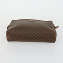 CELINE Macadam Canvas C Sulky Hand Bag PVC 2 Set Brown Navy Auth 151692-15