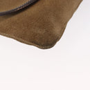 LOEWE Anagram Shoulder Bag Suede Beige Gold Auth 151693-9