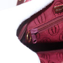 CARTIER Must Line Shoulder Bag Leather Bordeaux Gold Auth 151694-15