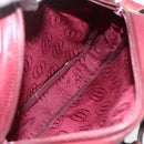 CARTIER Must Line Shoulder Bag Leather Bordeaux Gold Auth 151694-16