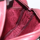 CARTIER Must Line Shoulder Bag Leather Bordeaux Gold Auth 151694-17