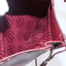 CARTIER Must Line Shoulder Bag Leather Bordeaux Gold Auth 151694-20
