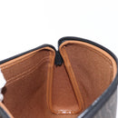 Christian Dior Honeycomb Canvas Clutch Bag PVC Black Gold Auth 151696-17