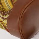 Salvatore Ferragamo Shoulder Bag Canvas Brown Gold Auth 151697-9