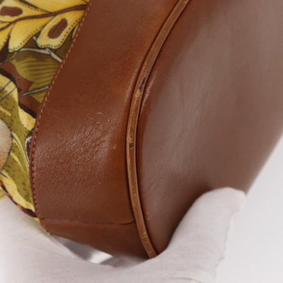 Salvatore Ferragamo Shoulder Bag Canvas Brown Gold Auth 151697