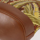 Salvatore Ferragamo Shoulder Bag Canvas Brown Gold Auth 151697-16