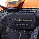 Salvatore Ferragamo Shoulder Bag Canvas Brown Gold Auth 151697-12
