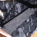 Salvatore Ferragamo Shoulder Bag Canvas Brown Gold Auth 151697-11