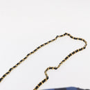 VALENTINO Shoulder Bag Canvas 2way Blue Gold Auth 151699-10