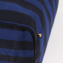 VALENTINO Shoulder Bag Canvas 2way Blue Gold Auth 151699-14