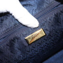 VALENTINO Shoulder Bag Canvas 2way Blue Gold Auth 151699-11