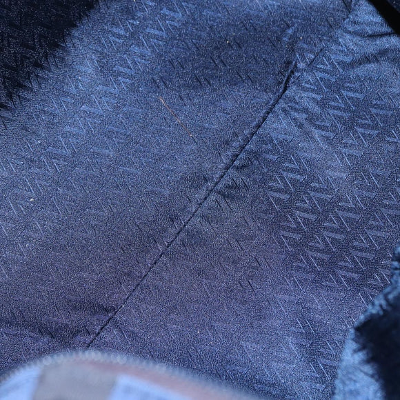 VALENTINO Shoulder Bag Canvas 2way Blue Gold Auth 151699