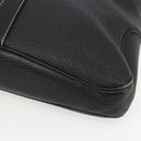 Salvatore Ferragamo Shoulder Bag Leather Black Silver Auth 151701-9
